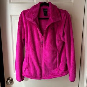 North Face hot pink fleece jacket